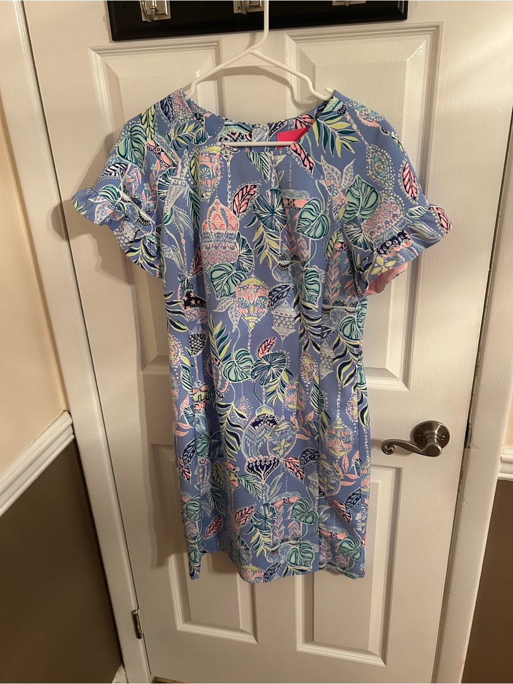 Lilly Pulitzer Kerstin Stretch Shift Dress in the Lapis Lanterns-8